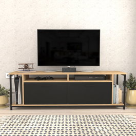Hanah Home Omar Soporte de TV Roble y Negro